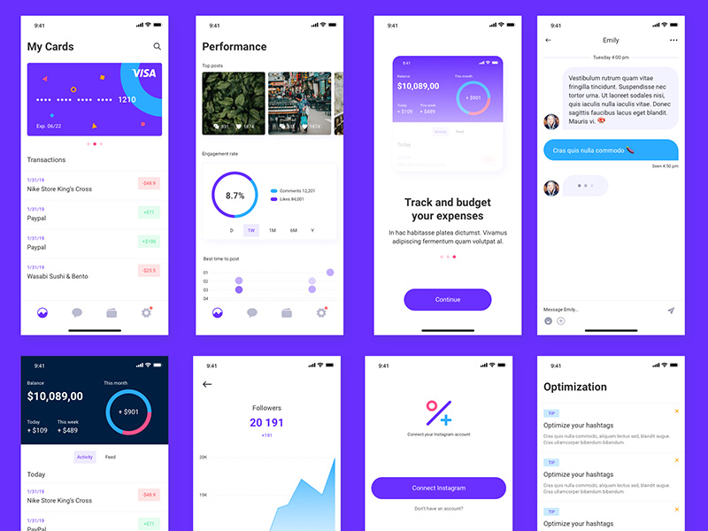 Percent UI Kit 金融理财app UI Kit .sketch素材下载
