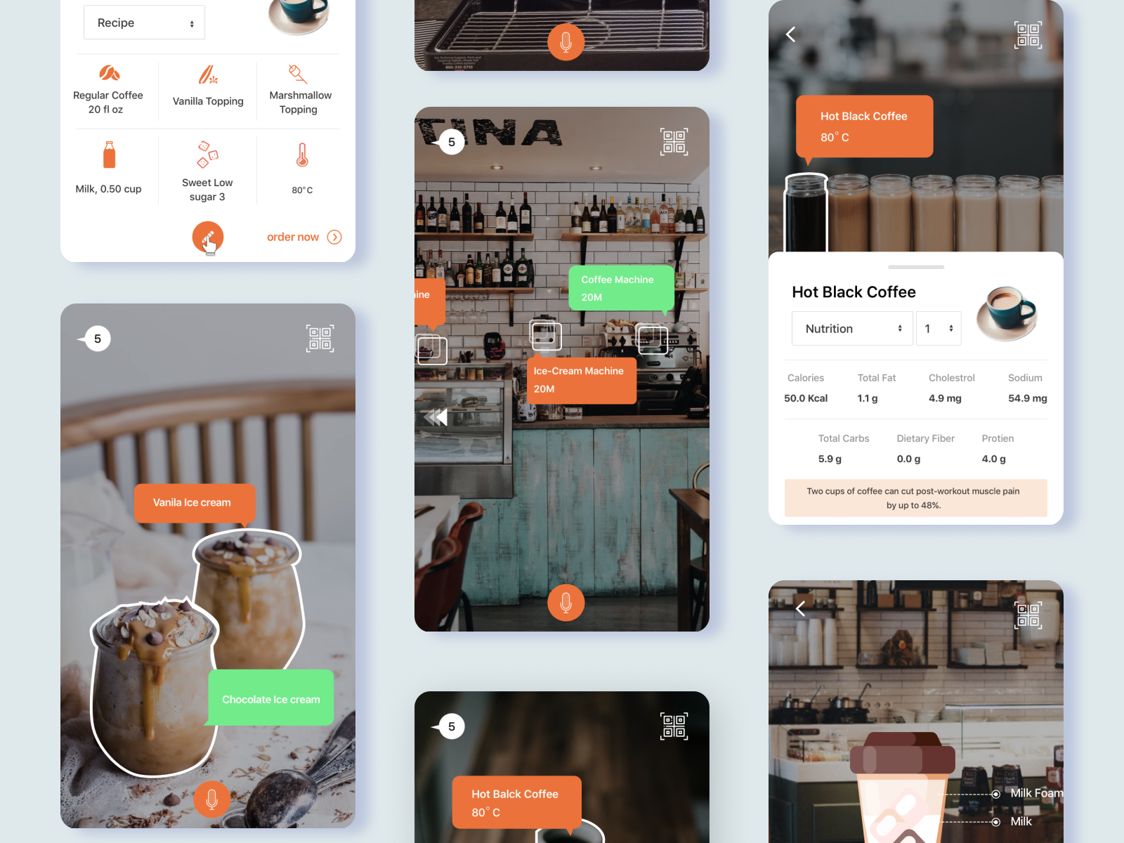 coffee AR app UI .sketch素材下载