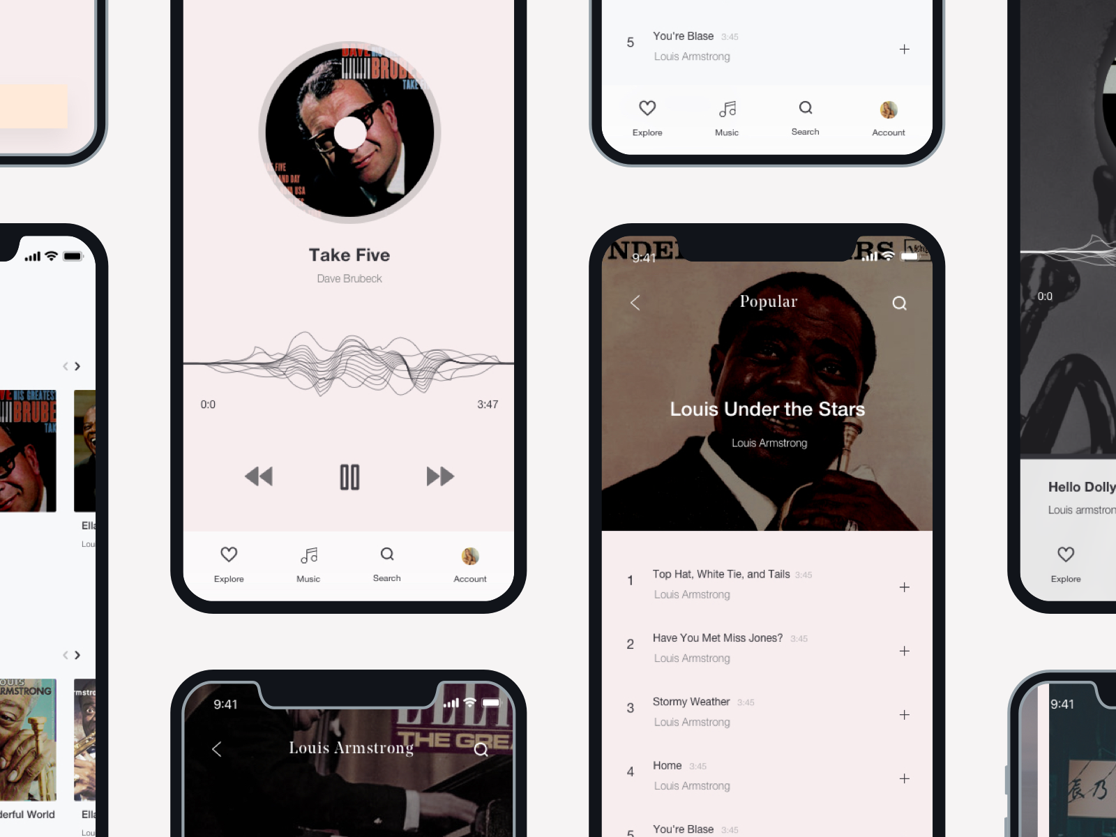 L’euphorie Music app UI Kit & mockup .sketch素材下载