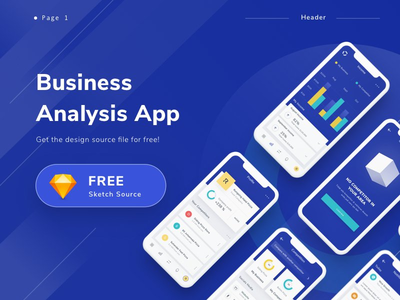 Business Analysis app ui .sketch素材下载