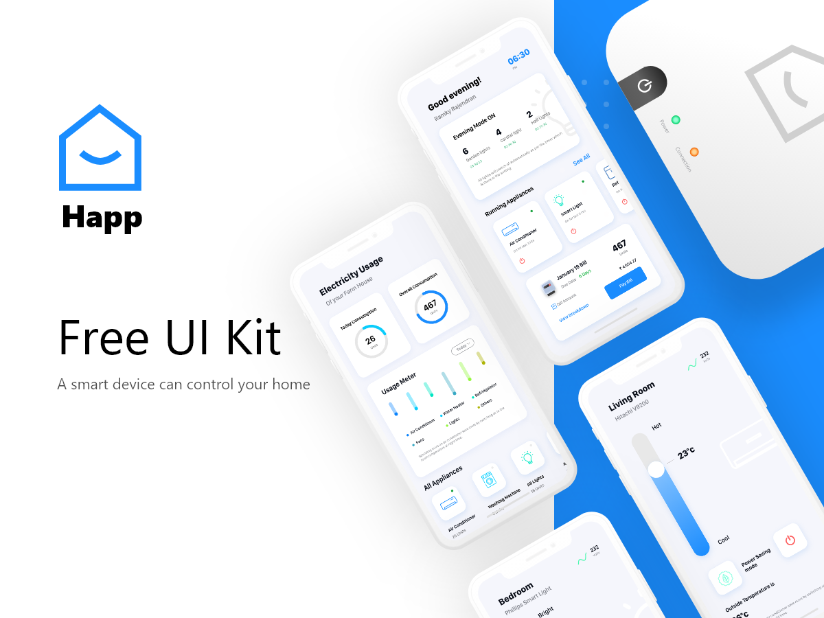 Smart Home 智能家居App ui .xd素材下载