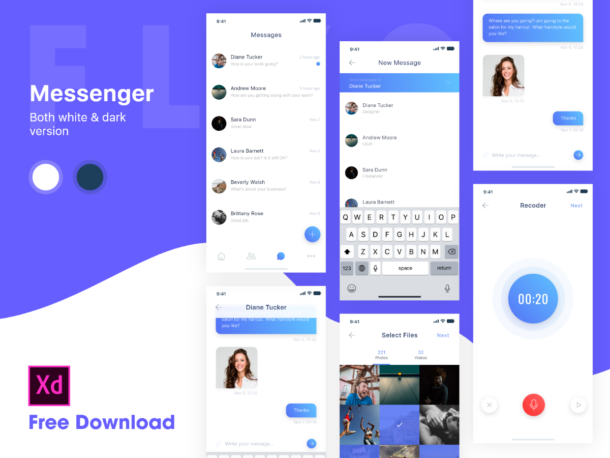 Messenger for iOS .xd素材下载